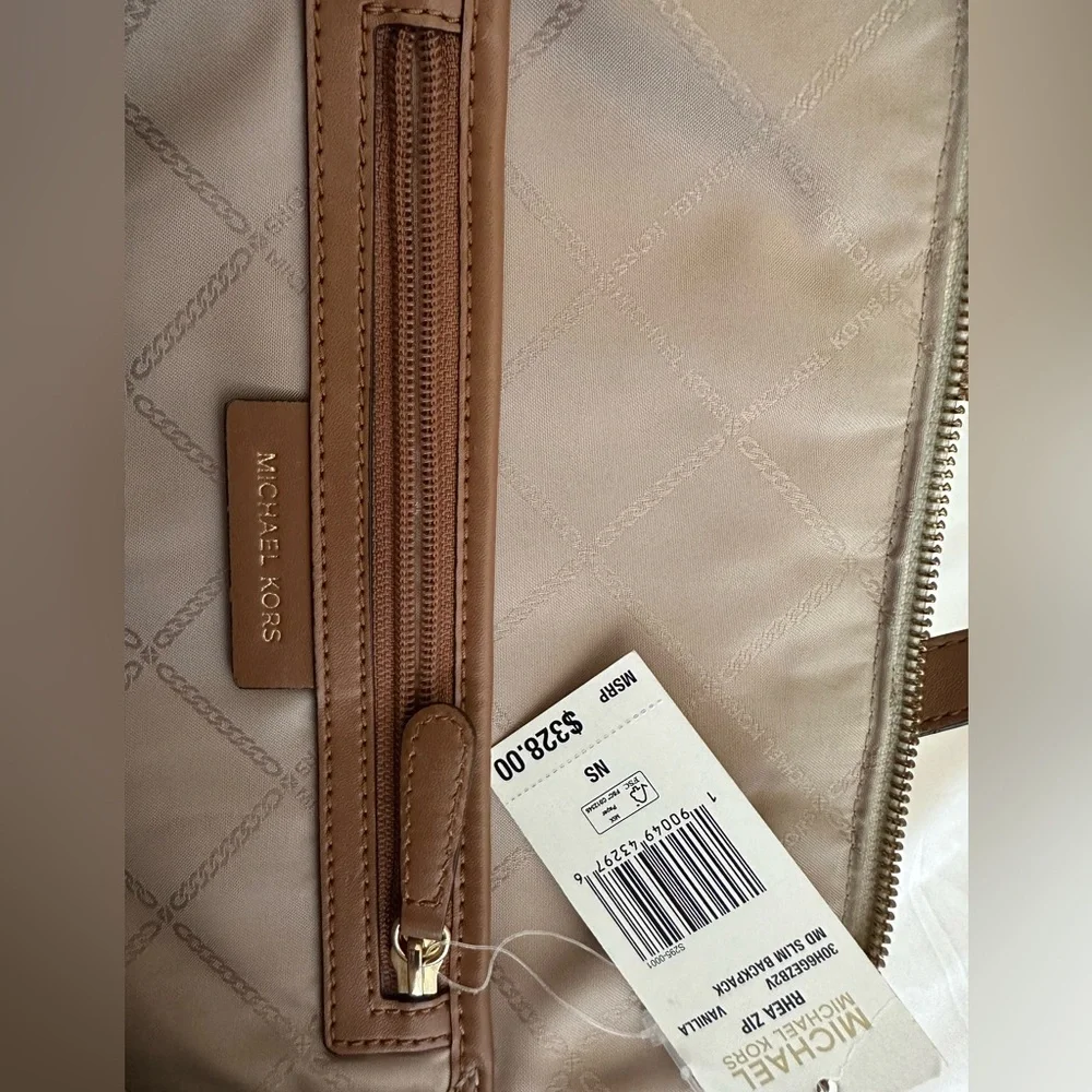 Michael Kors Rhea Zip Medium Slim Signature Logo Backpack - Picture 11 of 11